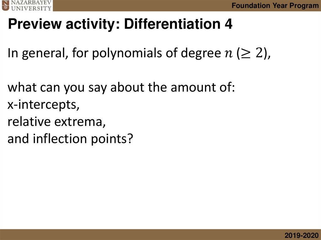 Preview activity: Differentiation 4