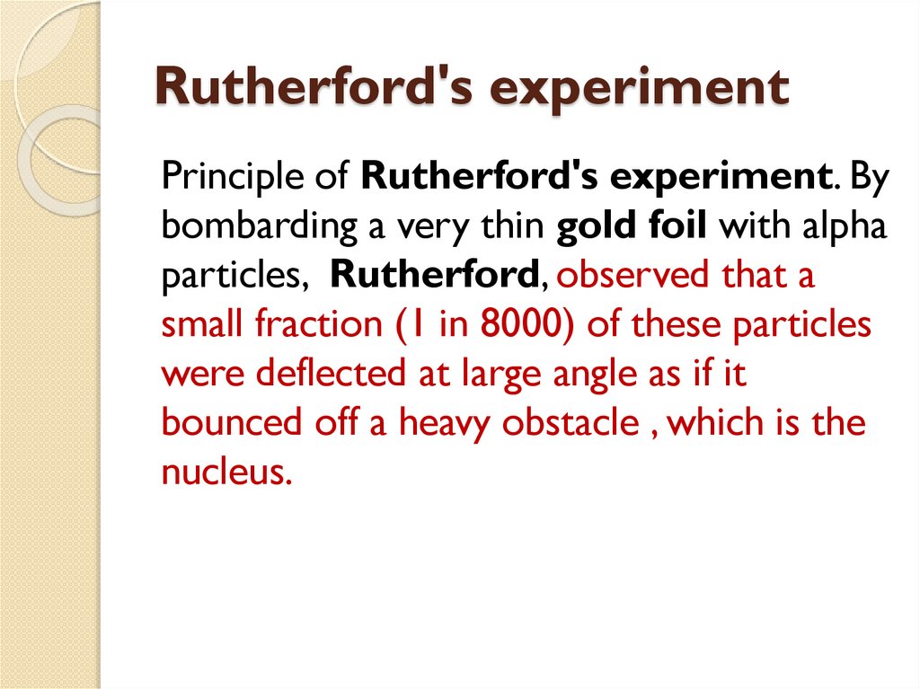 Rutherford's experiment