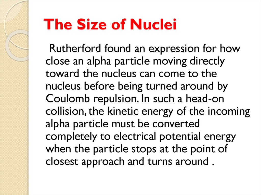 The Size of Nuclei