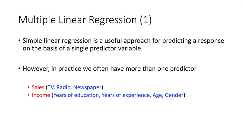 Multiple Linear Regression (1)