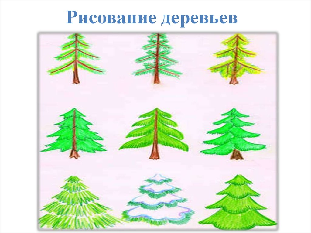 Как нарисовать дерево ребенку 3 лет