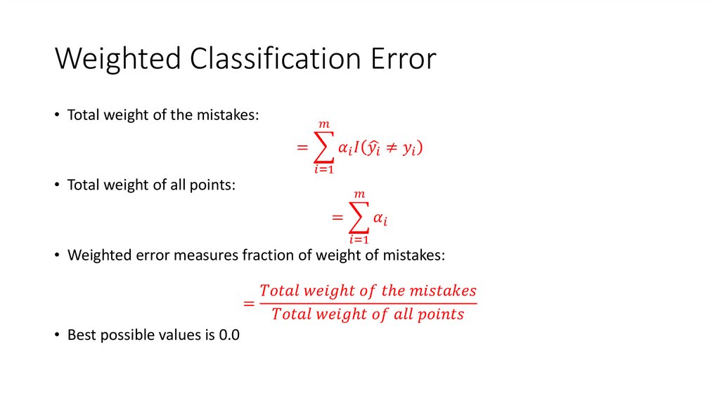 Weighted Classification Error