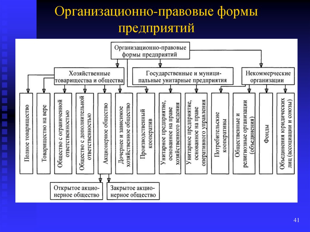 Организационно правовая форма образец