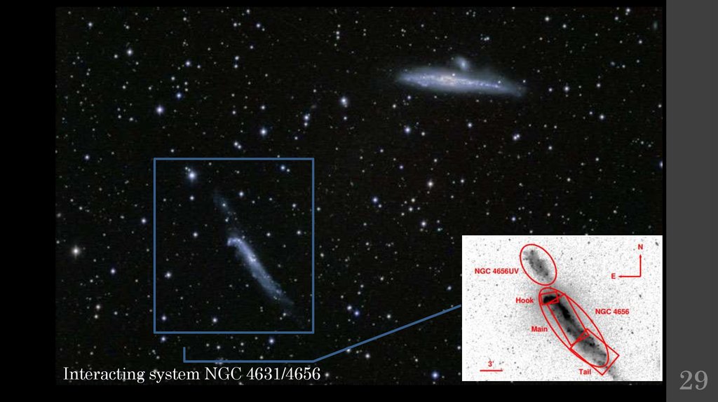 Interacting system NGC 4631/4656