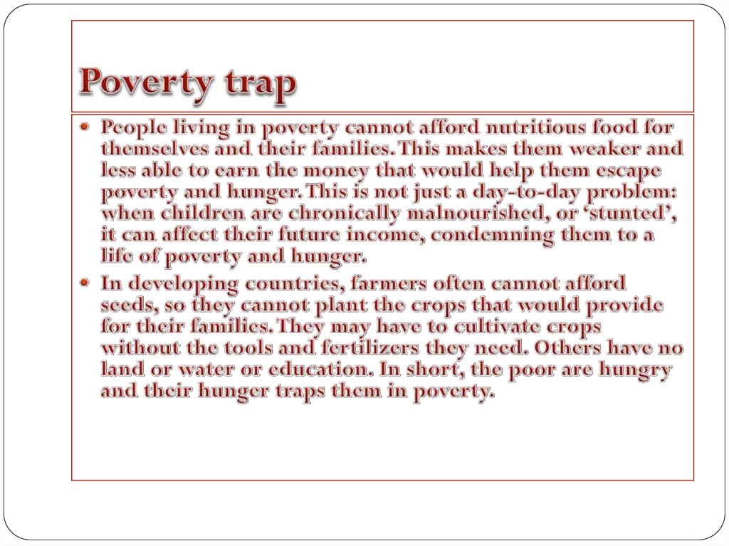 Poverty trap