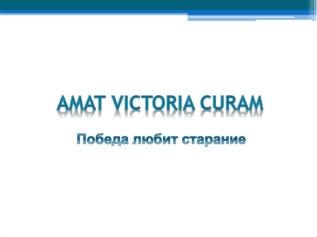 AMAT VICTORIA CURAM