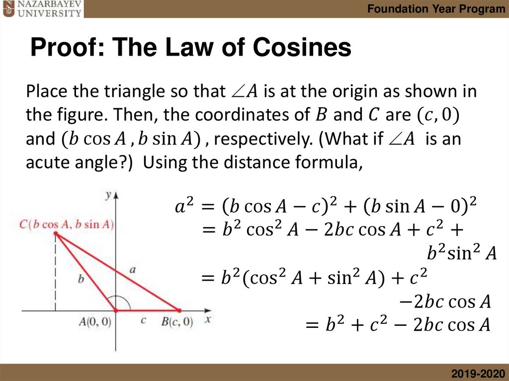 Proof: The Law of Cosines