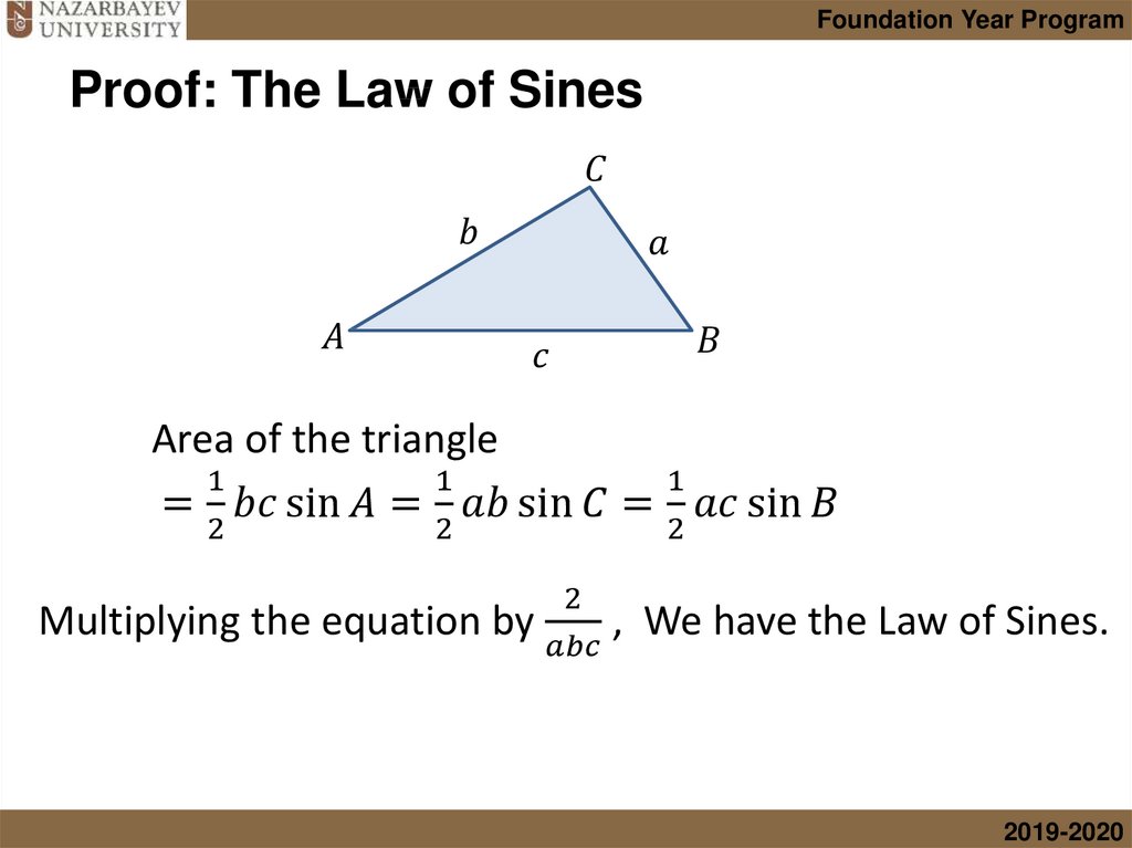 Proof: The Law of Sines