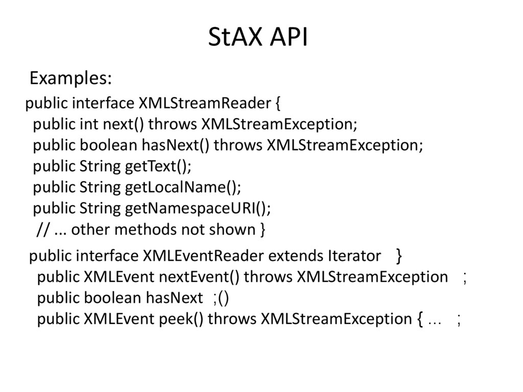 StAX API