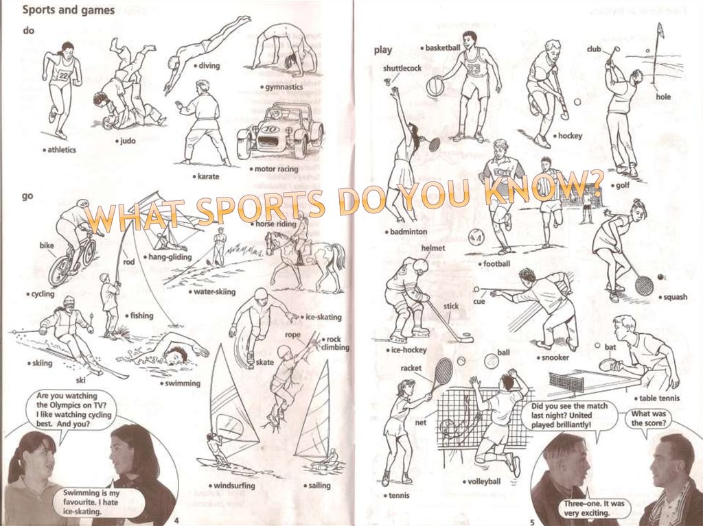 What sports do you know?