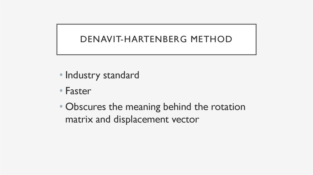 Denavit-Hartenberg method