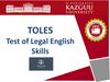 TOLES. Test of legal english skills. Авторизированные регистрационные центры TOLES