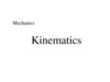 Mechanics. Kinematics