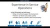 Experience in Service Operations