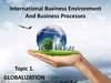 International Business Environment аnd Business Processes. Globalization