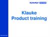 Klauke Product training