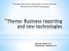 Business reporting and new technologies