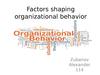 Factors shaping organizational behavior