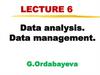 Data analysis. Data management. Lecture 6