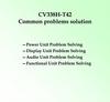 CV338H-T42. Common problems solution