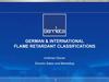 German & international flame retardant classifications