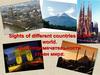 Sights of different countries in the world