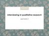 Interviewing in qualitative research