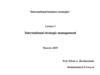 International strategic management. (Lecture 3)