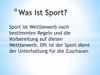 Was ist Sport?