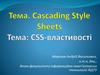 Cascading Style Sheets. Веб. CSS. п.9. Лекція 2
