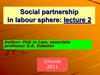 Social partnership in labour sphere: lecture 2