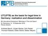 UTC (PTB) as the basis for legal time in Germany: realization and dissemination