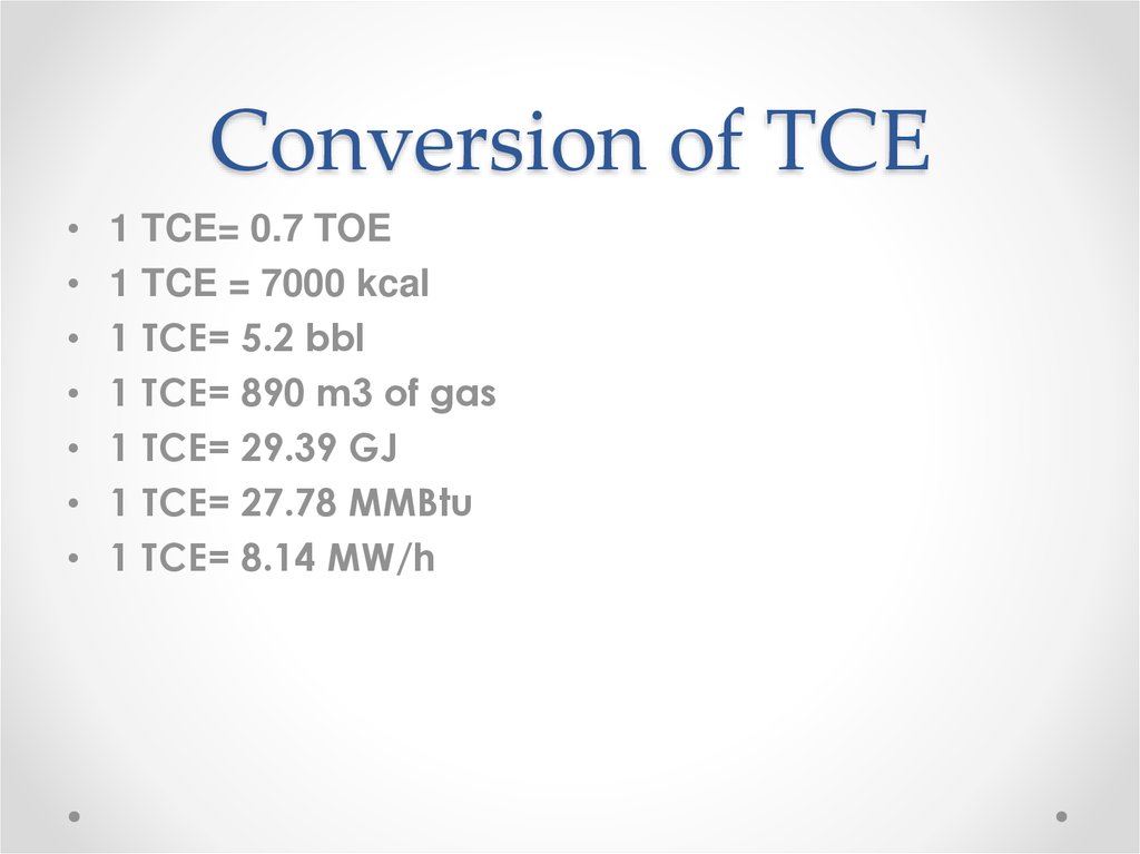 Conversion of TCE