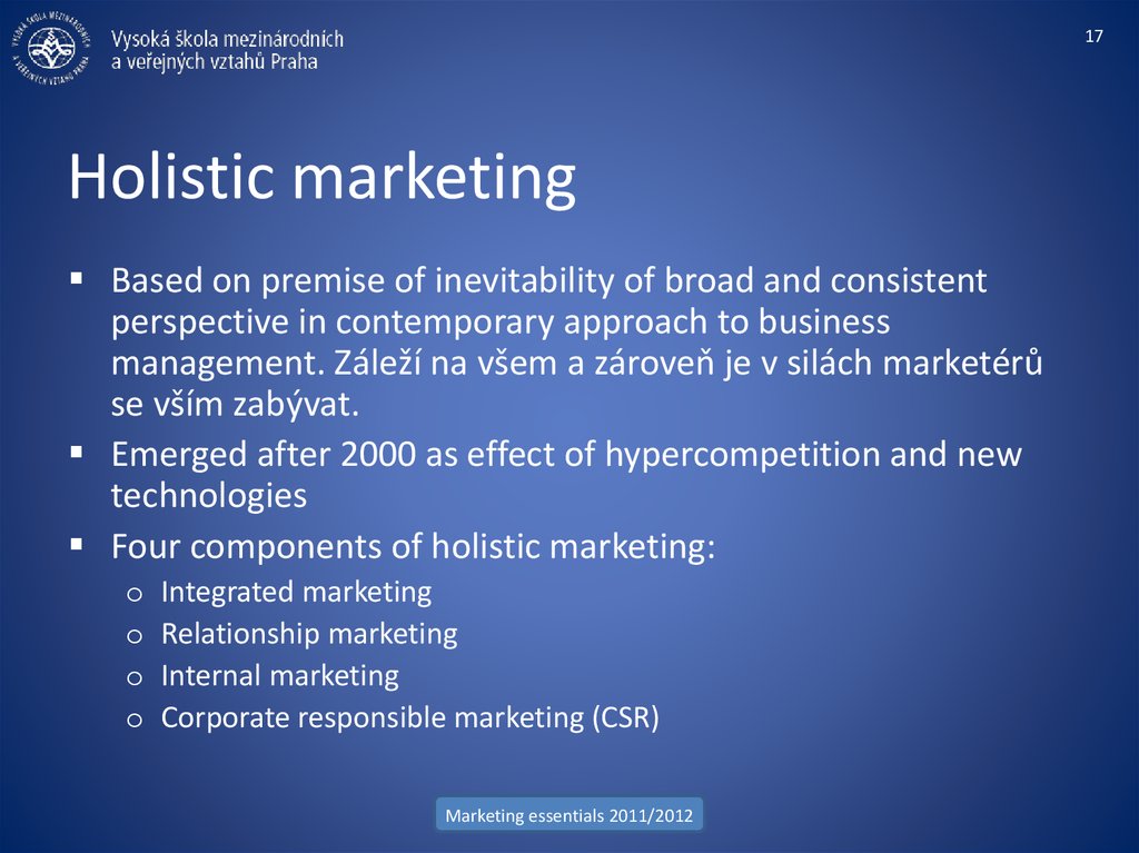 Holistic marketing