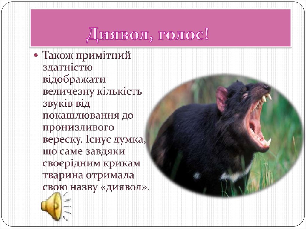 Диявол, голос!