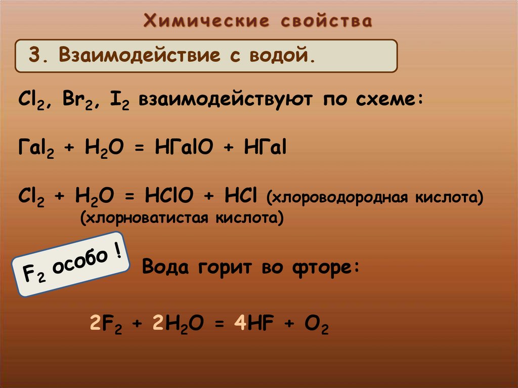 Свойства фтора