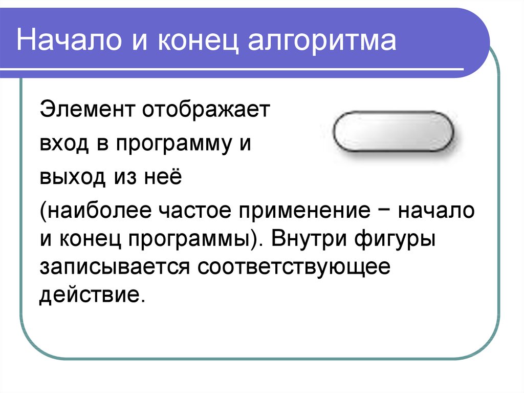 Конец алгоритма. Начало и конец алгоритма. Начал и конец алгоритма. Начало и конец программы. Конец программы.