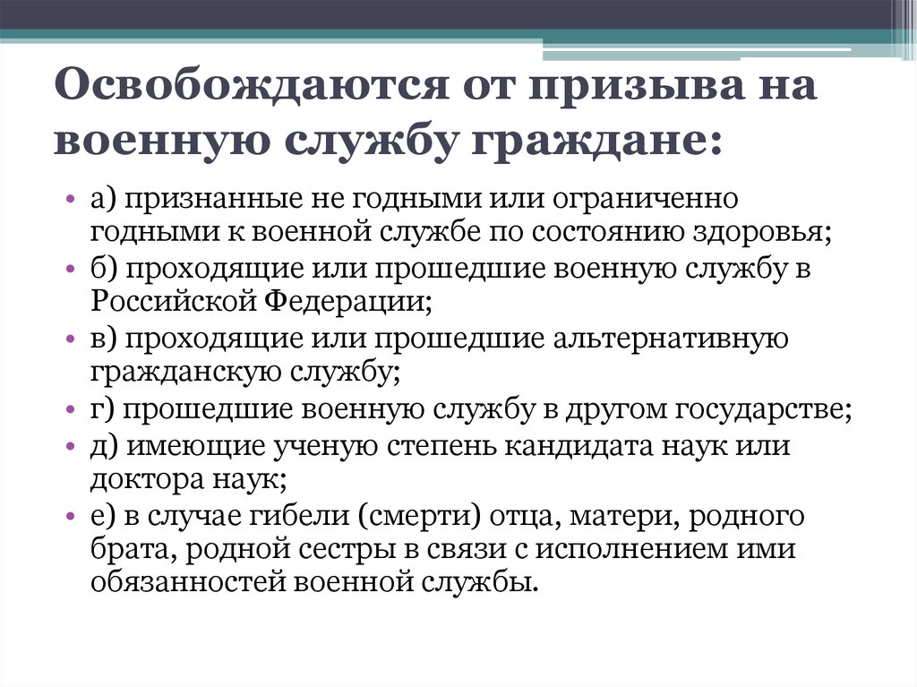 Защита прав граждан в ходе призыва на военную службу проект