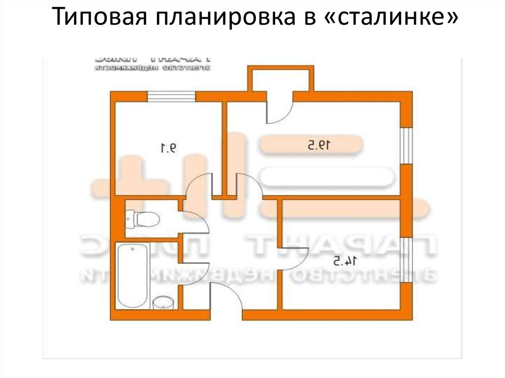 Типовая планировка в «сталинке»