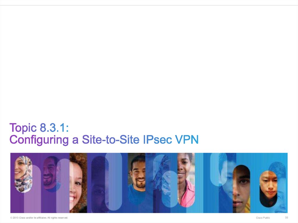 Topic 8.3.1: Configuring a Site-to-Site IPsec VPN