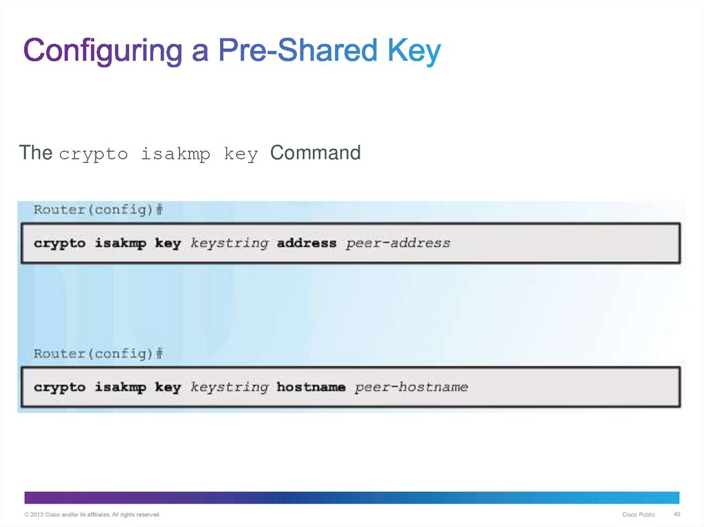 Configuring a Pre-Shared Key