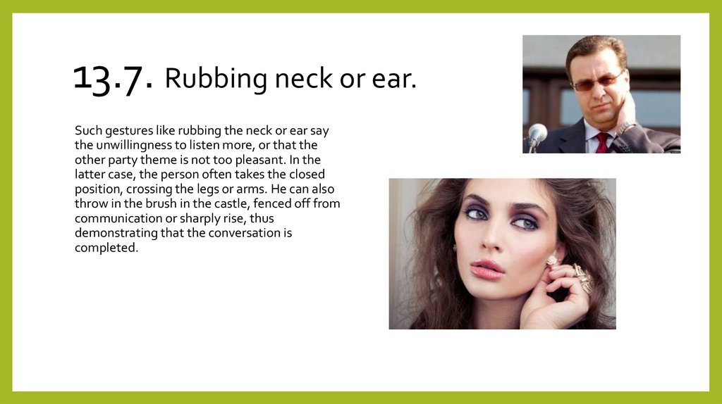 Language rubbing earlobe body How To