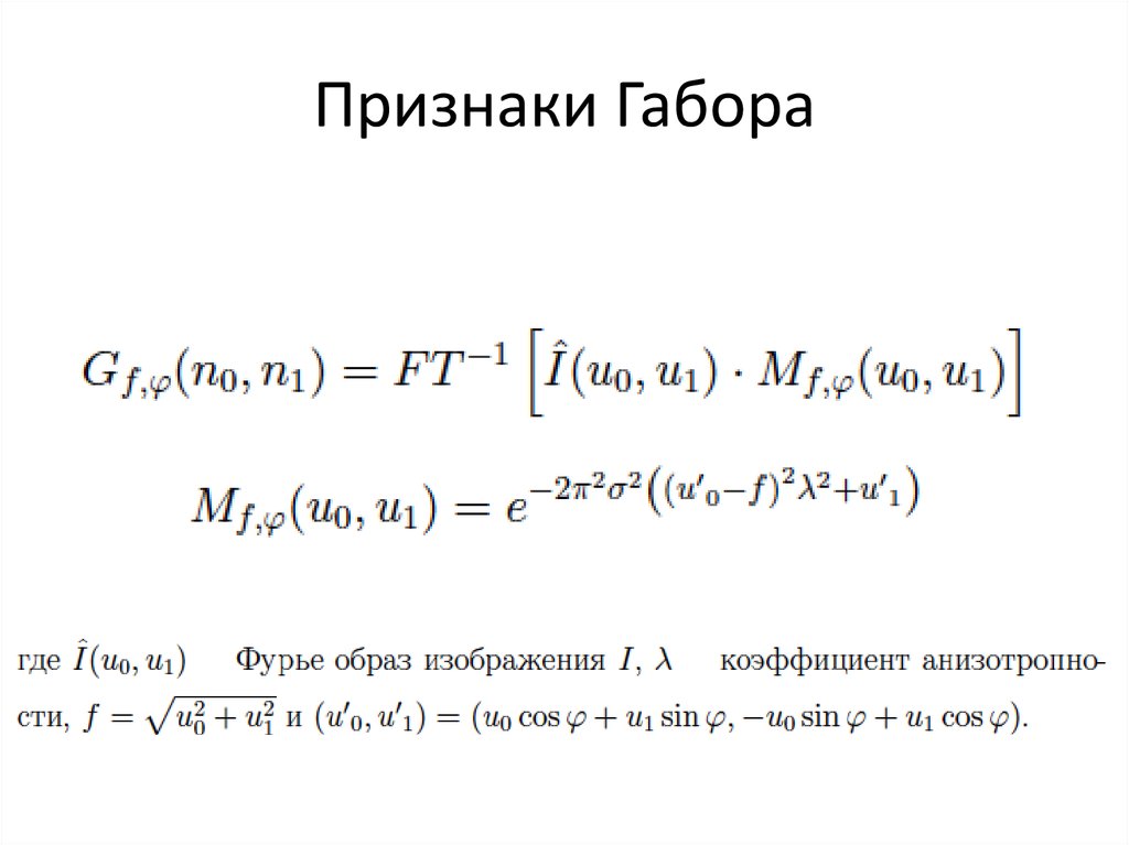 Признаки Габора