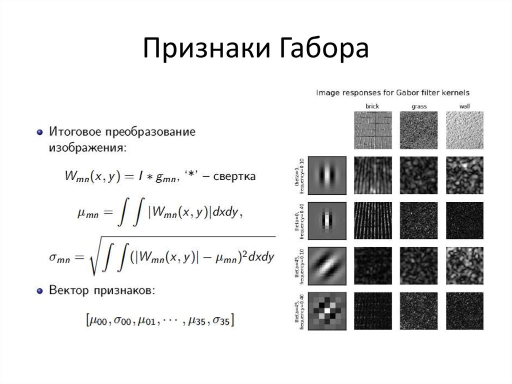 Изображение с пятнами габора