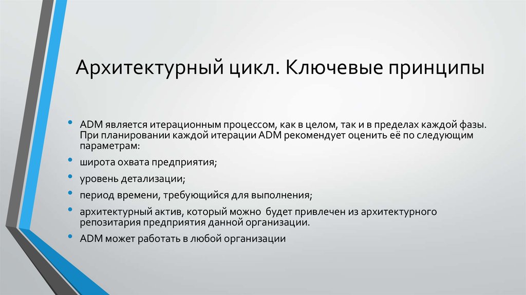 Архитектурный цикл. Ключевые принципы