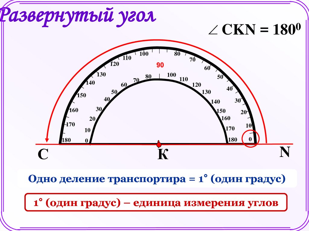 Сколько градусов в сушилке. Единицы измерения углов. Развернутый угол. Как измерить углы треугольника транспортиром.