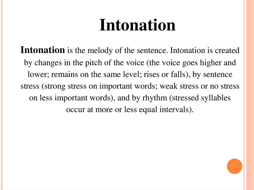 What Is Intonation In Easy Language