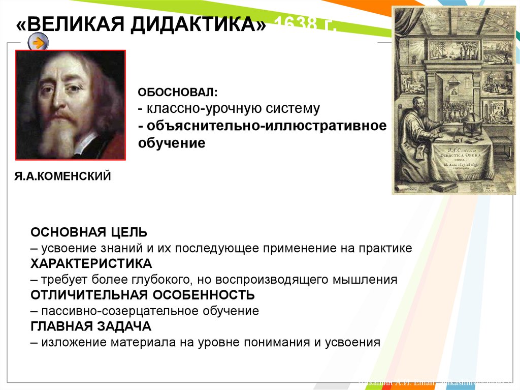 «ВЕЛИКАЯ ДИДАКТИКА» 1638 г.
