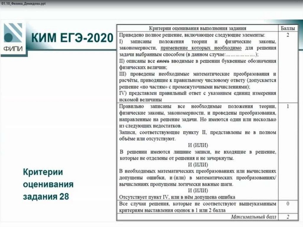 Топики егэ. Рекомендации для открытых задач. Задание 25 физика 2018.