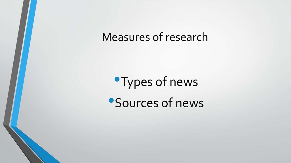 Sources of news
